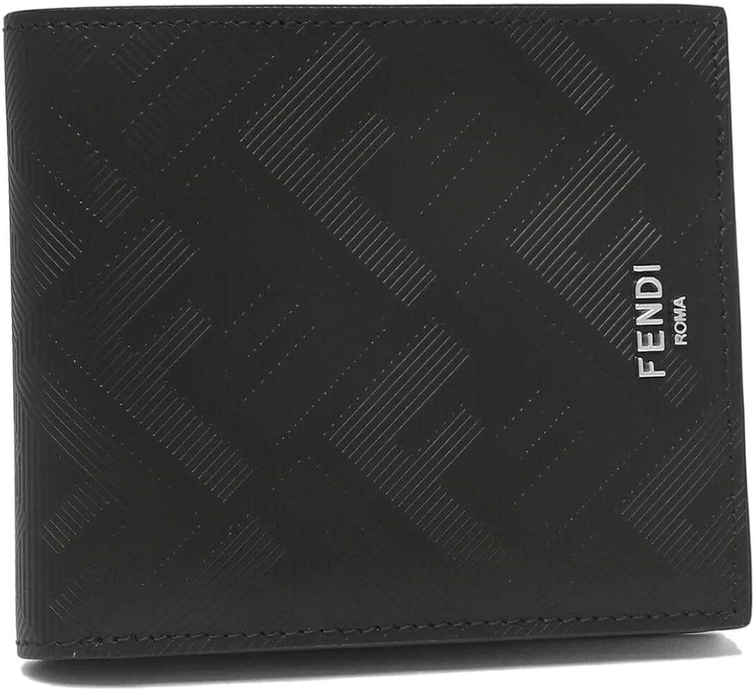 Amazon | [フェンディ] 二つ折り財布 FFモチーフ ブラック レッド